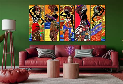 Black Woman Wall Art African Canvas Print Black Girl Art Etsy