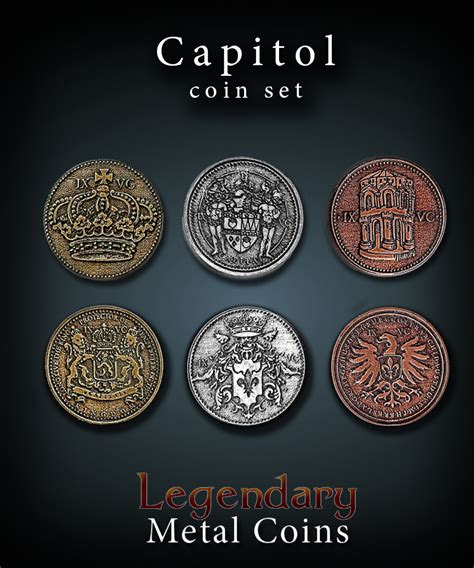 Capitol Set Legendary Metal Coins Drawlab Entertainment