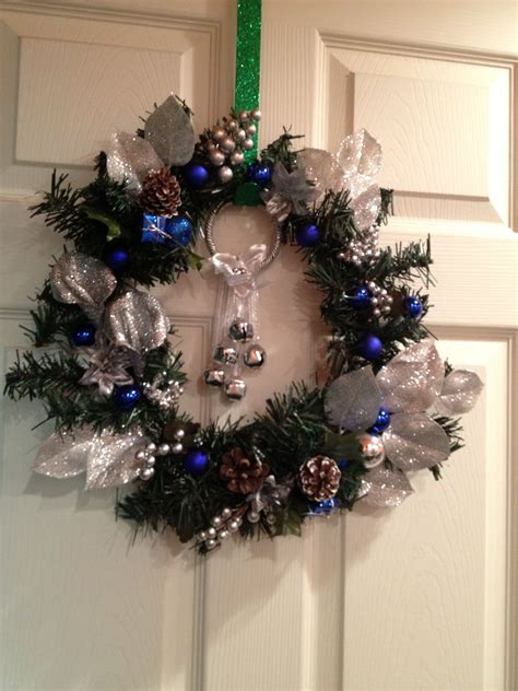 The gift bags that keep on giving. Dollar Store Wreath | Wreaths, Christmas wreaths, Hanukkah ...