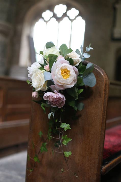 How Pretty Is This Pew End Peonies At Their Best This Pew Was In