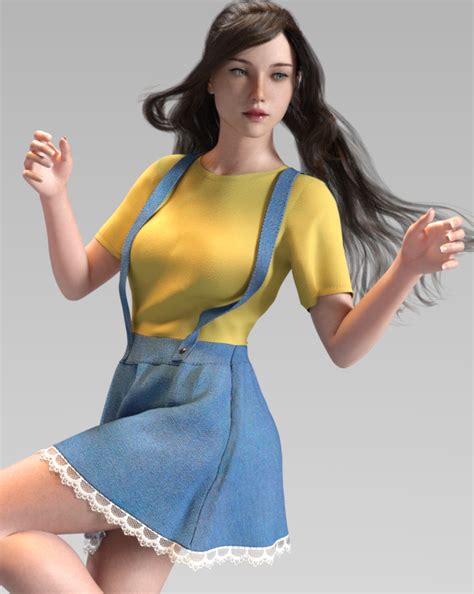 Dforce Kawaii Overalls For Genesis 8 Females Daz 3d