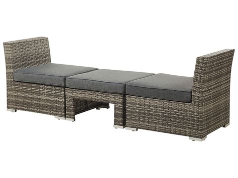 5 Seater PE Rattan Garden Lounge Set Brown CORTE | Beliani.co.uk