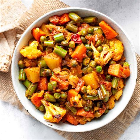 Easy Mixed Vegetable Curry Dry North Indian Style Sabzi Indian Ambrosia