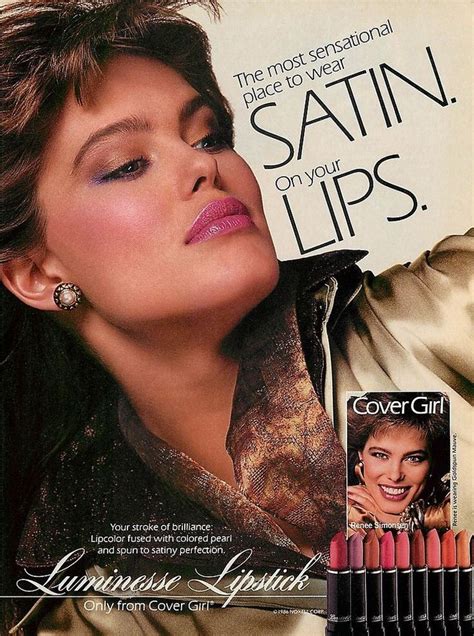 1986 Renee Simonsen Magazine Print Ad Cover Girl Luminesse Lipstick