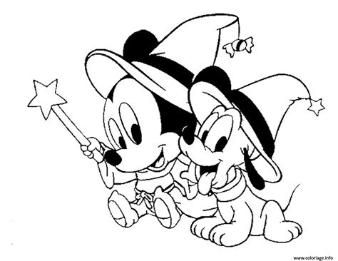Mickey mouse in the vampire costume piglet on the jack o lantern. Coloriage baby mickey disney halloween disney - JeColorie.com