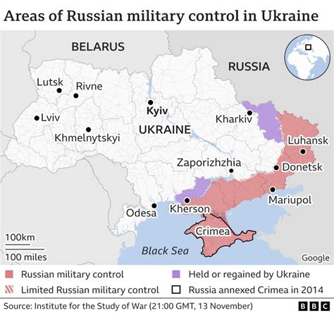 Ukraine In Maps Tracking The War With Russia Bbc News