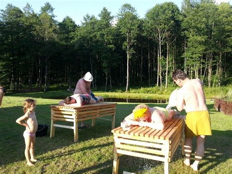 russian banya and spa procedures in the bathhouse of villa dzukijos uoga bath masters in action