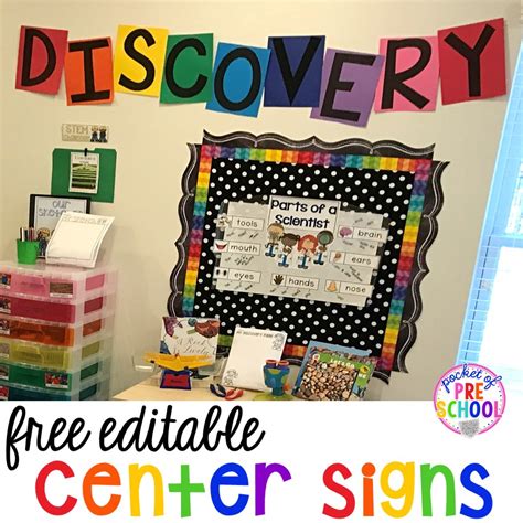 Editable Center Signs Editable Center Signs For Preschool 575