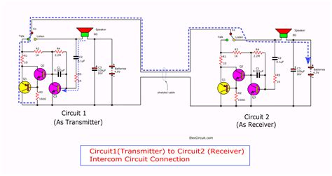Simple Transistor Intercom Circuit