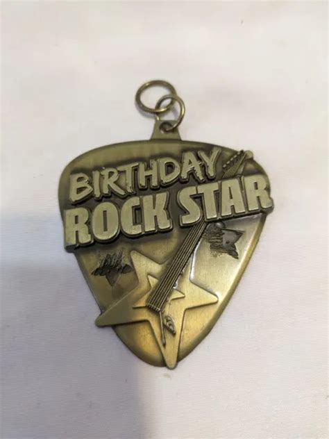 Chuck E Cheese Birthday Rock Star Medal Pendant 657 Picclick
