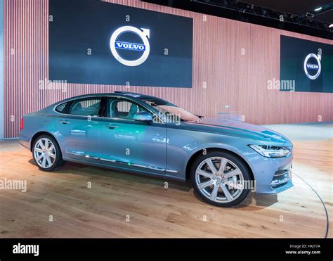 Detroit Mi Usa January 14 2016 Volvo S90 Global Debut Car At The