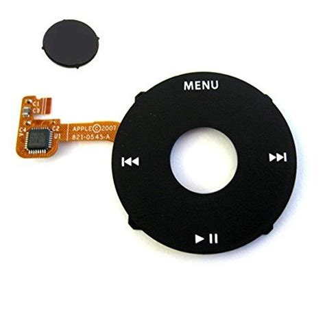 Replacement Clickwheel And Center For Apple Ipod Classic 6th Gen Black