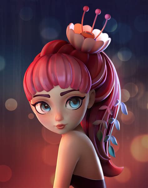 Flower Girl By Alina 207 Anime Character Design Character Design 3d