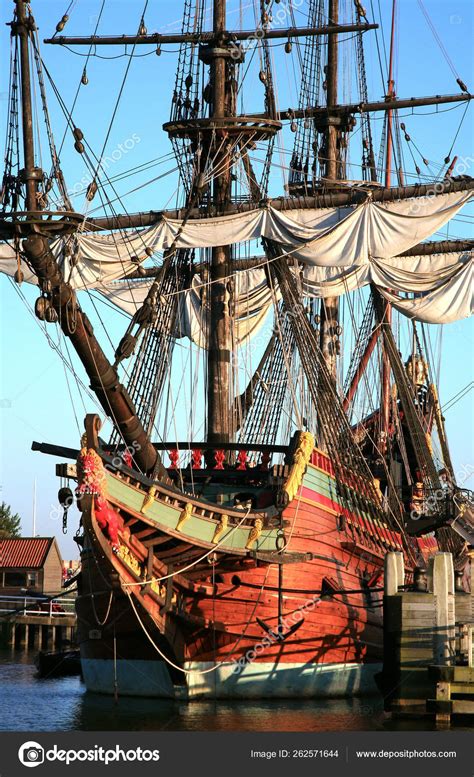 Batavia Historic Galleon Netherlands Sunset Old Ship Lelystad Flevoland