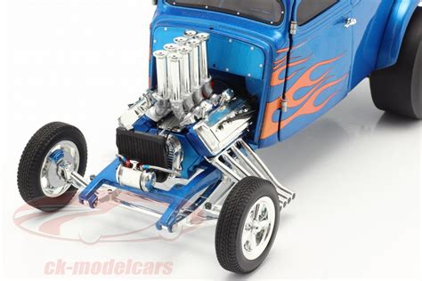 Gmp 118 Gasser Flamed Year 1933 Blue Yellow 1800918 Model Car 1800918
