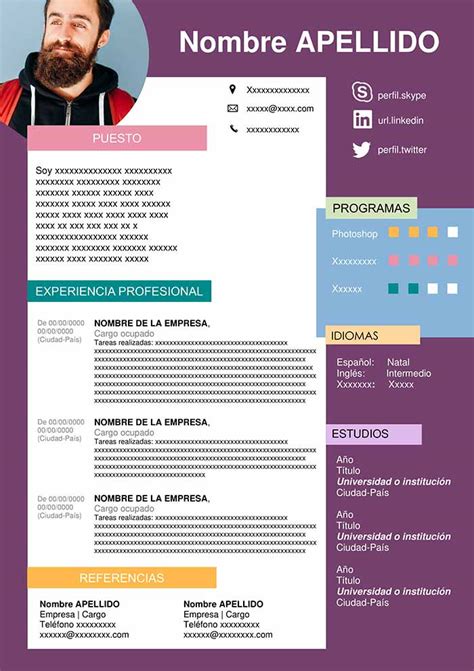 While resumes are generally one page long, most cvs are at least two pages long, and often much longer. Modelo de Curriculum Vitae Gracioso - Descarga Gratis | CV ...