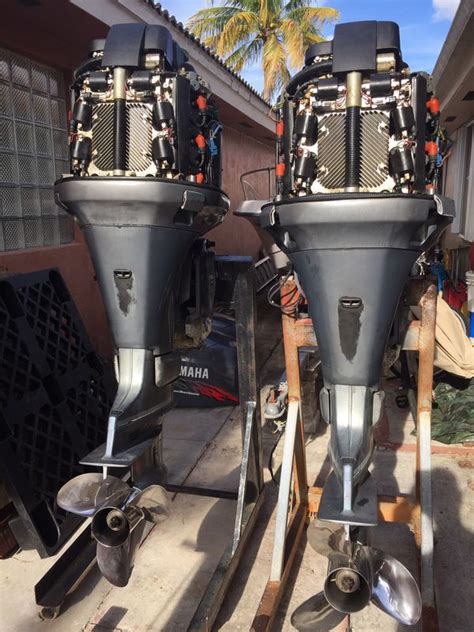 Pair 2001 Yamaha 200 Hp Hpdi Fuel Injection Outboard Motors With All
