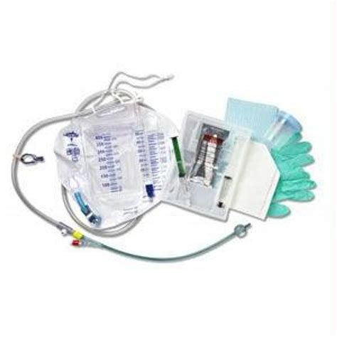 100 Silicone Closed System Foley Catheter Tray 16 Fr 10 Cc