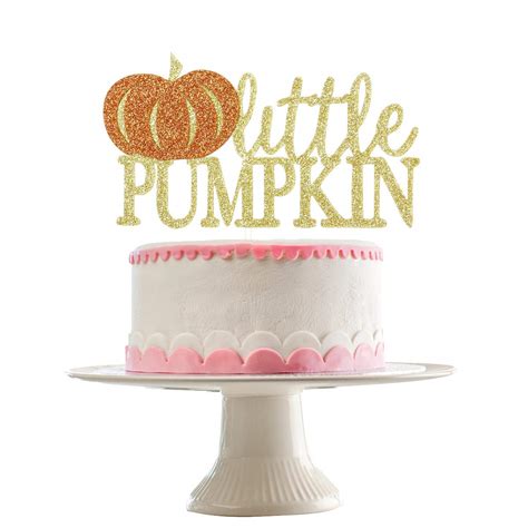 Buy Little Pumpkin Cake Topper Gold Glittery Little Pumpkin Baby