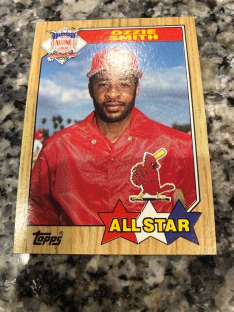 1987 Topps Ozzie Smith Stlouis Cardinals All Star Baseball Card 598