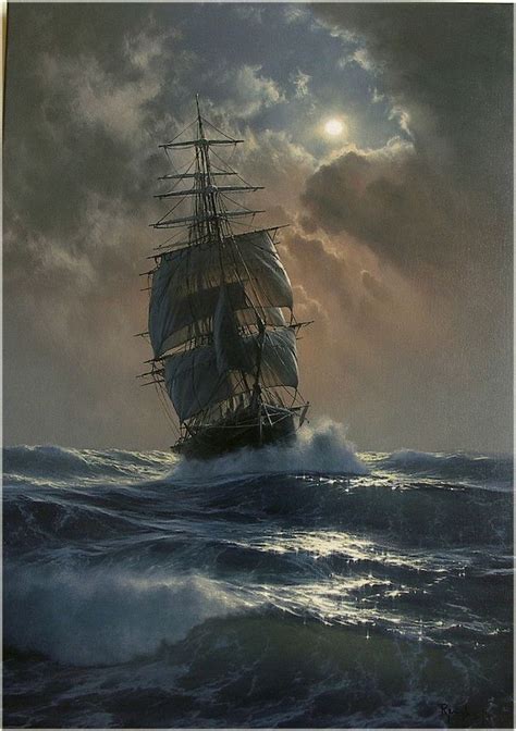 Slowmissiles One Of By Marek Rużyk‘s Stunning Tall Ship Paintings