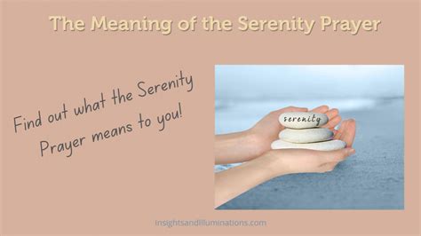 The Meaning Of The Serenity Prayer