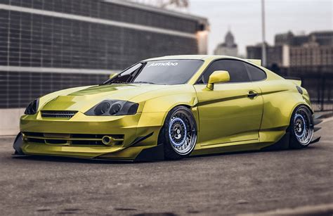 The hyundai tiburon is a sport compact coupe produced by hyundai since 1996. Hyundai Tiburon Bodykit