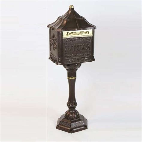 amco colonial cast aluminum residential pedestal mailbox vm 280 prime mailboxes