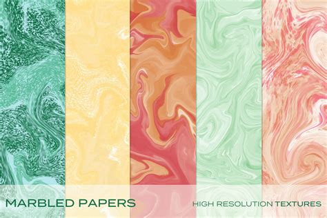 Marbled Papers Textures By Luotero Thehungryjpeg