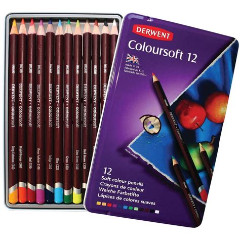 Derwent Coloursoft Pencil Tin 12 Piece Woolworths
