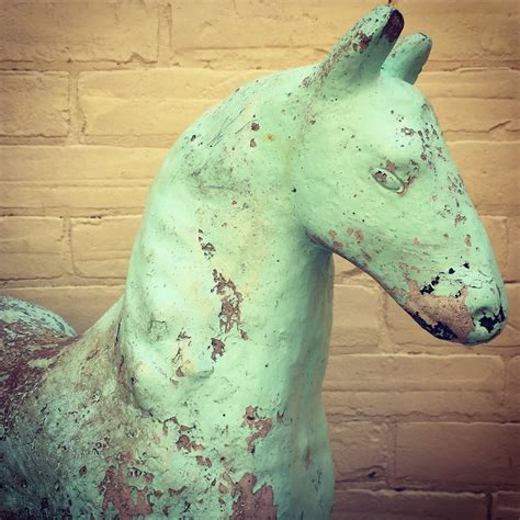 Era Antiques Midcentury Equine Coolness 1960s Painted Concrete Horse