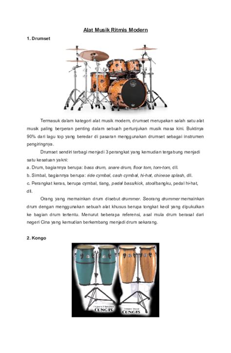 Fungsi, jenis dan contoh alat musik ritmis tradisional serta modern. Salah Satu Contoh Alat Musik Ritmis Modern Adalah - Berbagai Alat