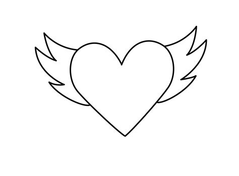 Heart coloring page for girls to print for free