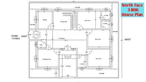 49x58 North Facing House Plan 4 Bhk North Face House Plan With
