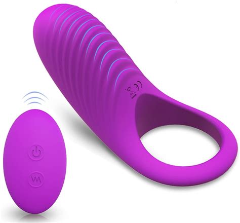 Vibrating Cock Ring Remote Control 9 Speed Penis Ring Vibrator Medical Silicone