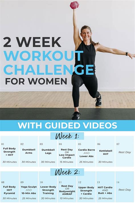 14 Day Challenge 2 Week Workout Plan Nourish Move Love Full Body