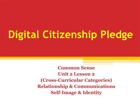 Ppt Digital Citizenship Pledge Powerpoint Presentation Free Download