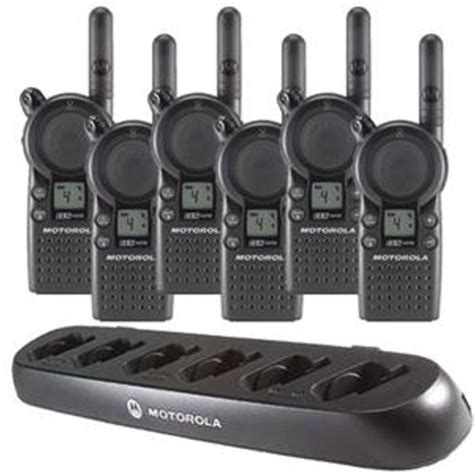 Motorola Cls1110 2 Way Radio 6 Pack With Gang Charger And Headsets