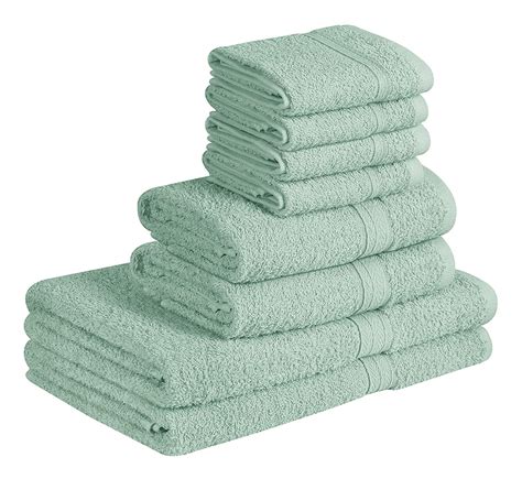 Beauty Threadz 100 Cotton 8 Piece Towel Set Seafoam Green 2 Bath