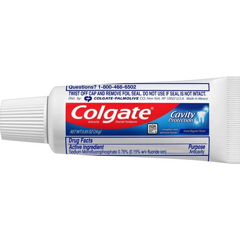 Colgate Cavity Protection Travel Toothpaste With Fluoride 085 Oz