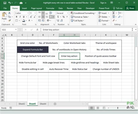 15 Default Settings That You Can Change In Excel