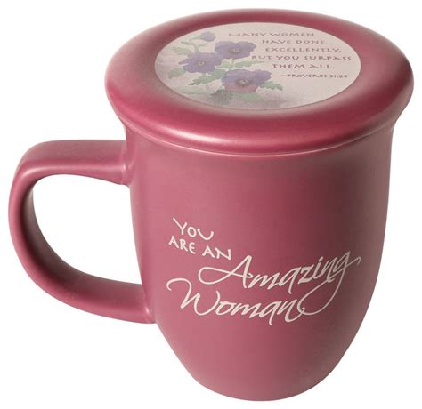 Amazing Woman Ceramic Mug Andcoaster Lid 14 Ounce Coffee Tea Cup Dus Contemporary Mugs