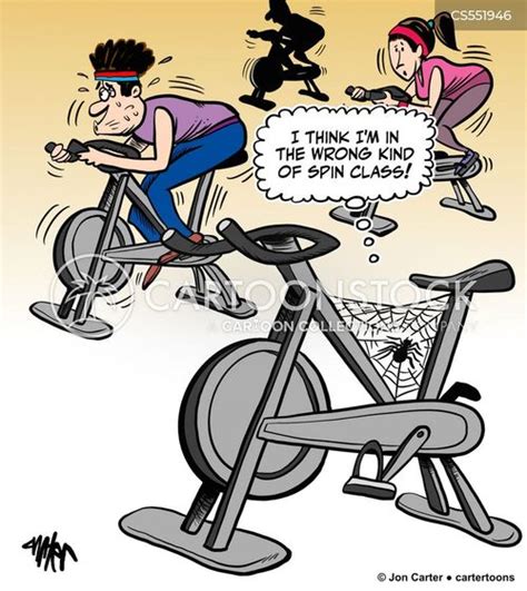 Spinning Class Cartoon