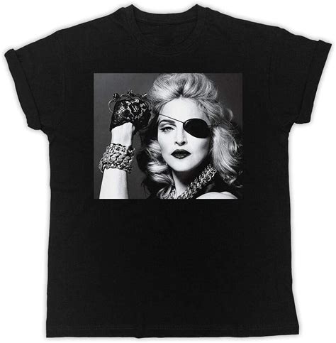 Madonna Tshirt Cool Short Sleeve Unisex Black T Shirt Amazon Co Uk Clothing