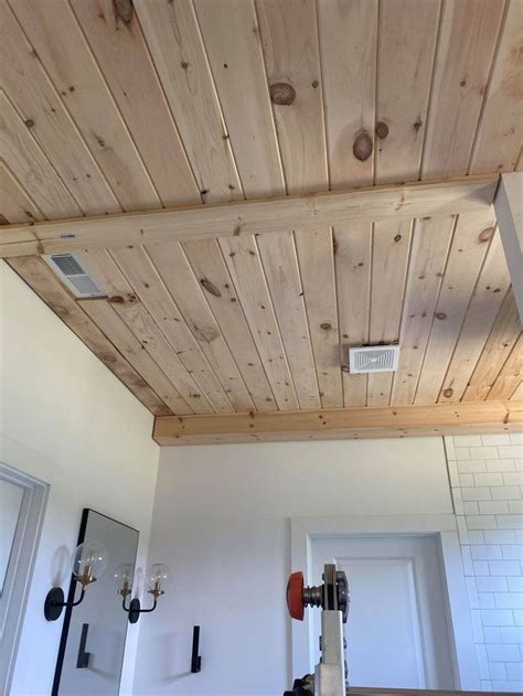 Pine Board Tongue And Groove Ceiling Grey Sky Farm Tongue And