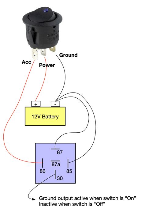 Tech Aid 5 Pin Lighted Rocker Switch Wiring Diagram