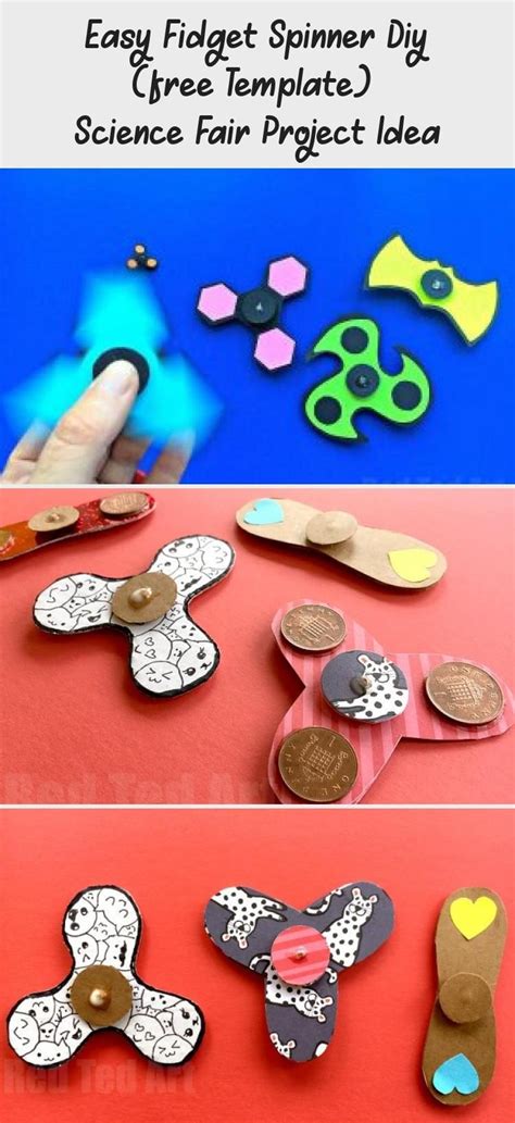 Diy paper fidget toy that spins from red ted art make your own fidget toys to squeeze & touch some kids prefer to squish, squeeze, and/or rub or touch fabric. Easy Fidget Spinner Diy (free Template) - Science Fair ...