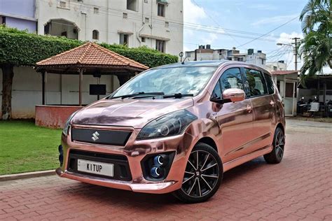 Maruti Suzuki Ertiga Modified By Kitup Automotive With Rose Gold Chrome