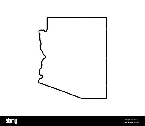 Arizona State Map Us State Map Arizona Outline Symbol Vector