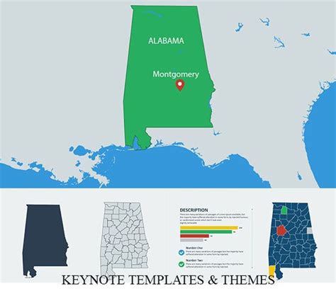 Among them, washington county is the oldest one (established in 1800) while houston county is the youngest (established in 1903). Alabama with Counties Keynote maps | Keynote, North ...